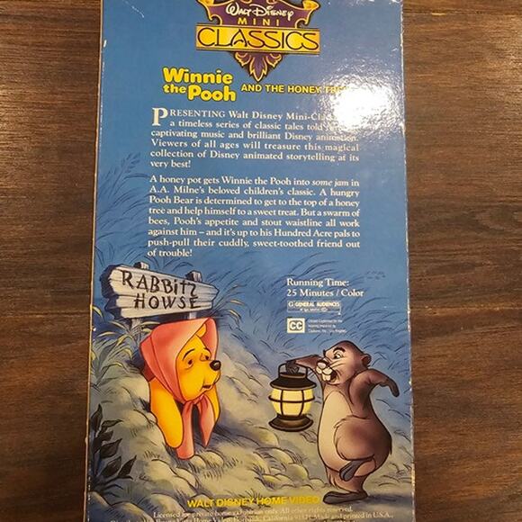 Walt Disney Mini Classic Winnie the Pooh and the Honey Tree Children's VHS, 1991 - Picture 2 of 3